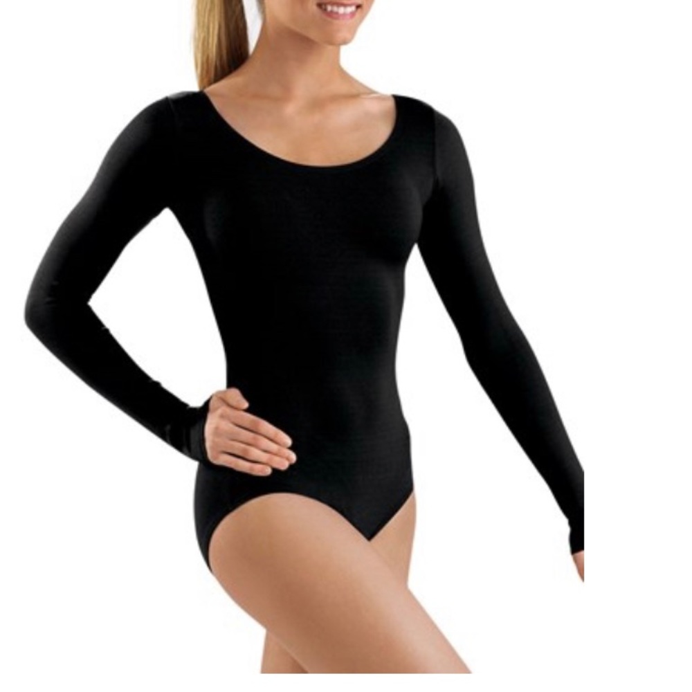 black dance uniform.